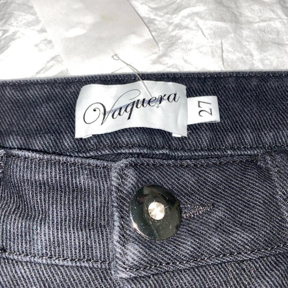 VAQUERA NYC designer black scrunch pants / jeans women’s size 27 - Picture 14 of 14